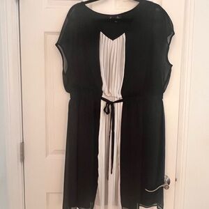 Elegant Black and White Dress
